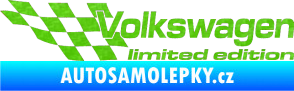 Samolepka Volkswagen limited edition levá 3D karbon zelený kawasaki
