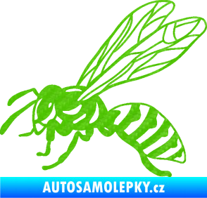 Samolepka Vosa 006 levá 3D karbon zelený kawasaki