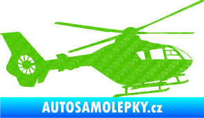 Samolepka Vrtulník 006 pravá 3D karbon zelený kawasaki