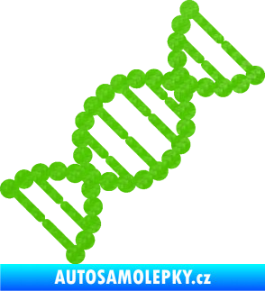 Samolepka Vzorec DNA pravá 3D karbon zelený kawasaki