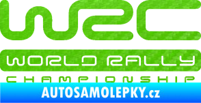 Samolepka WRC -  World Rally Championship 3D karbon zelený kawasaki