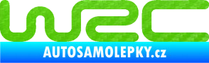 Samolepka WRC nápis 3D karbon zelený kawasaki