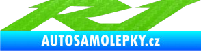 Samolepka Yamaha R1 3D karbon zelený kawasaki
