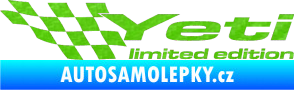 Samolepka Yeti limited edition levá 3D karbon zelený kawasaki