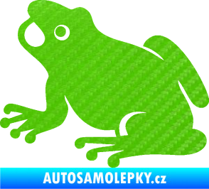Samolepka Žába 007 levá 3D karbon zelený kawasaki