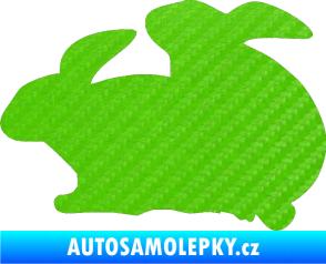 Samolepka Zajíci sex levá 3D karbon zelený kawasaki