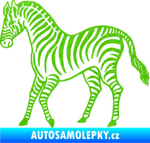 Samolepka Zebra 002 levá 3D karbon zelený kawasaki