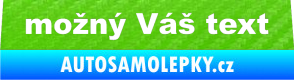 Samolepka Zetor - přední 3D karbon zelený kawasaki