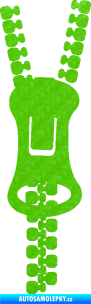 Samolepka Zip 001 pravá 3D karbon zelený kawasaki