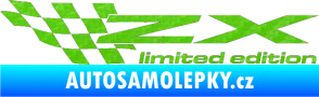 Samolepka ZX limited edition levá 3D karbon zelený kawasaki