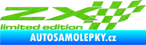 Samolepka ZX limited edition pravá 3D karbon zelený kawasaki