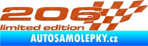 Samolepka 206 limited edition pravá 3D karbon oranžový