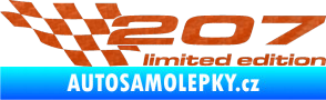 Samolepka 207 limited edition levá 3D karbon oranžový