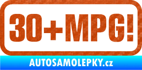Samolepka 30 + MPG 3D karbon oranžový