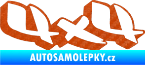 Samolepka 4x4 varianta 001 3D karbon oranžový