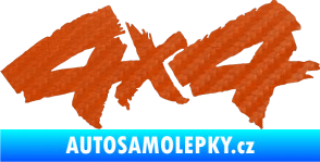 Samolepka 4x4 varianta 015 3D karbon oranžový