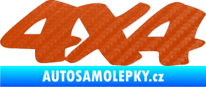 Samolepka 4x4 varianta 017 3D karbon oranžový