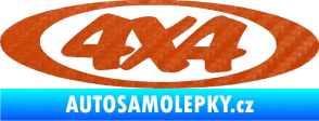 Samolepka 4x4 varianta 019 3D karbon oranžový