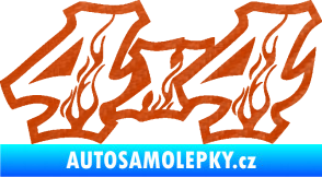 Samolepka 4x4 varianta 021 3D karbon oranžový