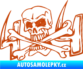 Samolepka 4x4 varianta 022 3D karbon oranžový
