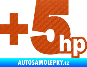 Samolepka + 5hp 003 3D karbon oranžový
