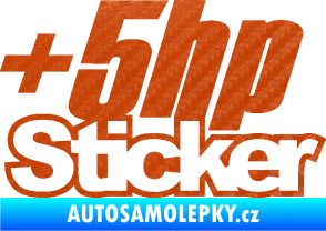 Samolepka + 5hp sticker 001 3D karbon oranžový