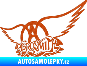 Samolepka Aerosmith 002 3D karbon oranžový