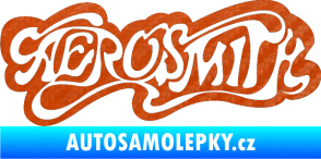 Samolepka Aerosmith 003 3D karbon oranžový