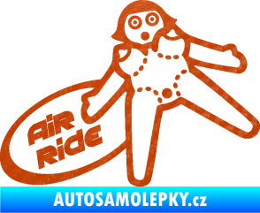 Samolepka Air ride jízda 3D karbon oranžový