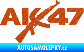 Samolepka AK 47 3D karbon oranžový
