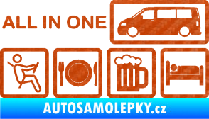 Samolepka All in one 003 nápis multifunkční vůz 3D karbon oranžový