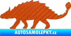 Samolepka Ankylosaurus 001 levá 3D karbon oranžový