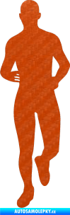 Samolepka Běžec 002 levá 3D karbon oranžový