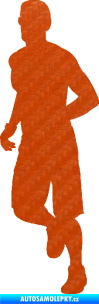 Samolepka Běžec 006 levá 3D karbon oranžový