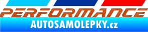 Samolepka BMW M Performance nad sebou 3D karbon oranžový
