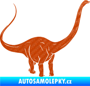 Samolepka Brachiosaurus 002 pravá 3D karbon oranžový