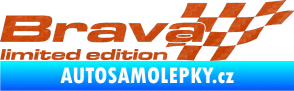 Samolepka Brava limited edition pravá 3D karbon oranžový