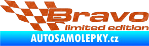 Samolepka Bravo limited edition levá 3D karbon oranžový