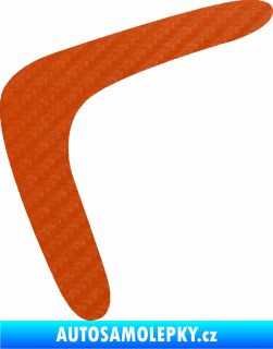 Samolepka Bumerang 001 levá 3D karbon oranžový