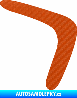 Samolepka Bumerang 001 pravá 3D karbon oranžový