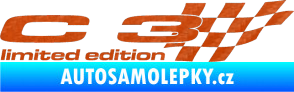 Samolepka C3 limited edition pravá 3D karbon oranžový