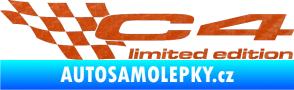 Samolepka C4 limited edition levá 3D karbon oranžový