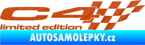 Samolepka C4 limited edition pravá 3D karbon oranžový