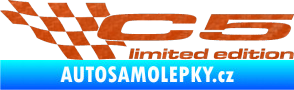 Samolepka C5 limited edition levá 3D karbon oranžový