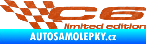 Samolepka C6 limited edition levá 3D karbon oranžový