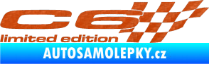 Samolepka C6 limited edition pravá 3D karbon oranžový