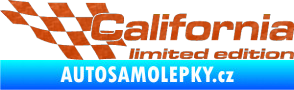 Samolepka California limited edition levá 3D karbon oranžový