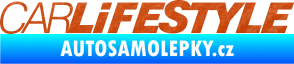 Samolepka Car Life Style 3D karbon oranžový
