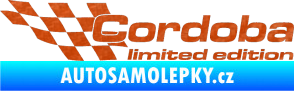 Samolepka Cordoba limited edition levá 3D karbon oranžový