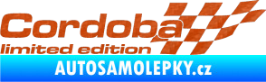 Samolepka Cordoba limited edition pravá 3D karbon oranžový